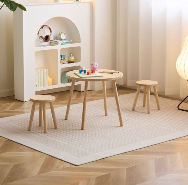 FLORO - Ensemble de table et 2 tabourets pour enfants