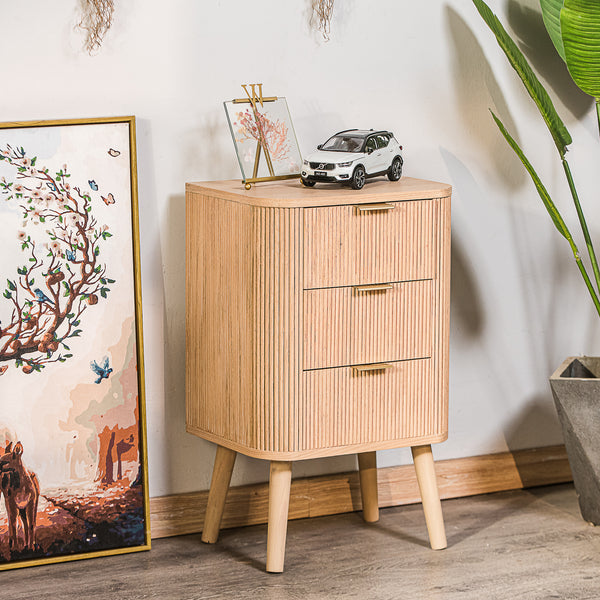 BALI - Chiffonnier 3 tiroirs en bois naturel