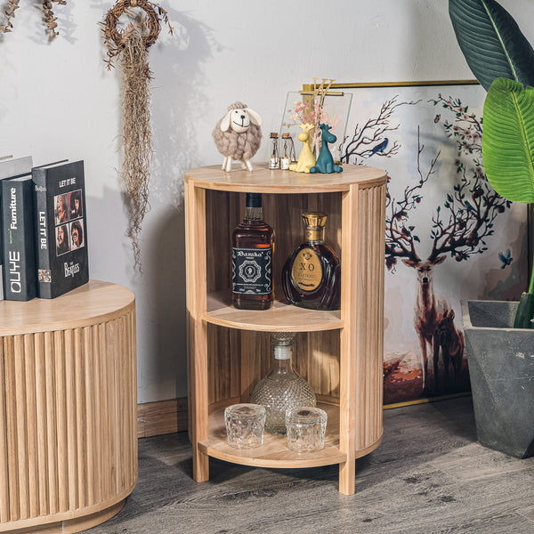 ALTA - Table de chevet avec 2 rangements en bois massif