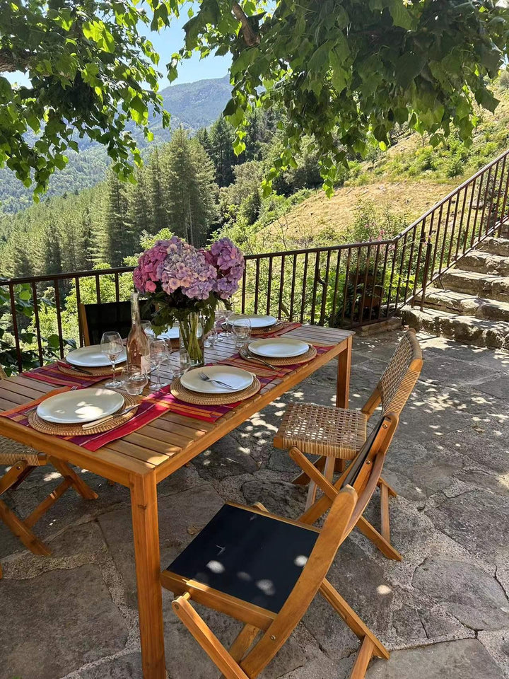 Table a manger interieur exterieur 6 personnes en acacia