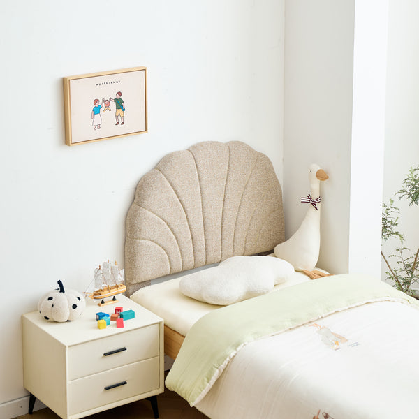 SUND - Tête de lit 90 en tissu beige