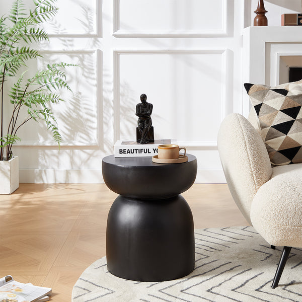 NORDFYN - Table d'appoint bout de canapé intérieur extérieur en magnesite noir