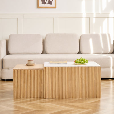 TROMSO - Couchtisch (2er Set) aus Holz