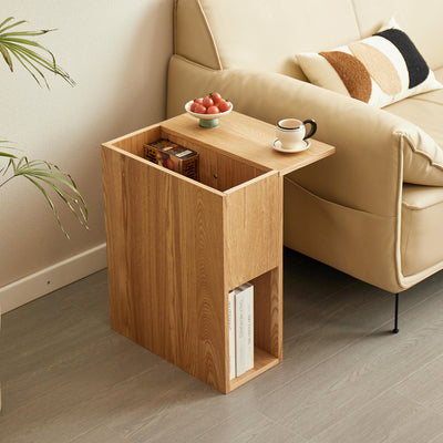 KARLSTAD - Wooden side Table with Storage