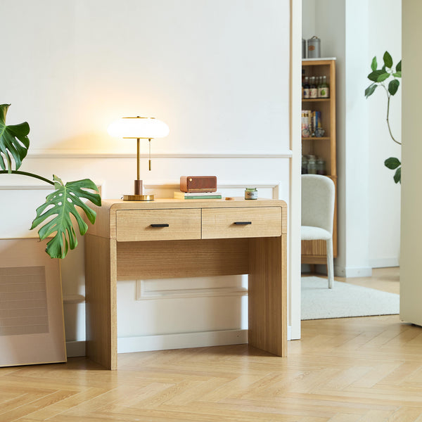 SKIVE - Console 2 tiroirs en bois