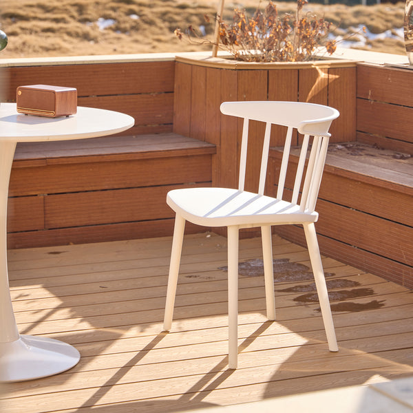 EXCHANGE - Lot de 4 chaises interieur exterieur blanc