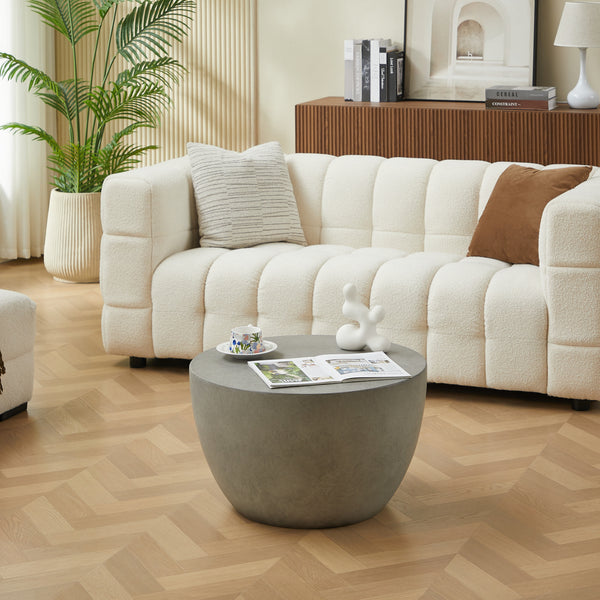 PARNU - Table basse indoor outdoor en magnesite gris