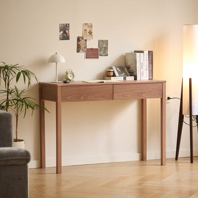 VASTERAS - Bureau met 2 lades in walnoothout