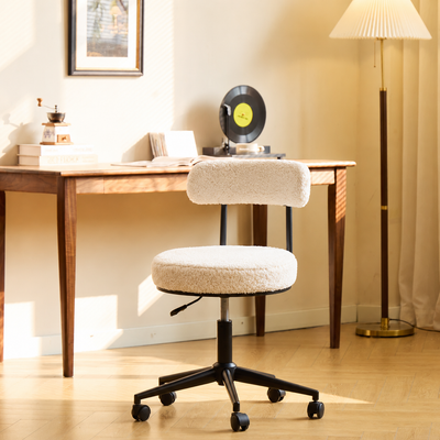 OFFLARS - Silla de escritorio en lana blanca