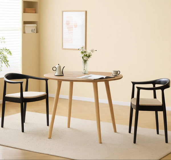 TRADITION - Table a manger ronde 4 personnes en pin massif D90 coloris naturel