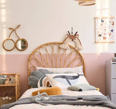 BACAN - Bett-Kopfteil aus Rattan 90