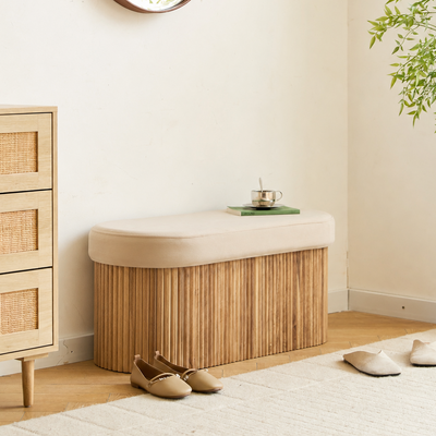 BAOTSU - Sitzbank aus Samt Beige