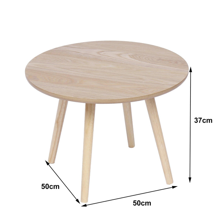 Table d'appoint en bois massif coloris naturel
