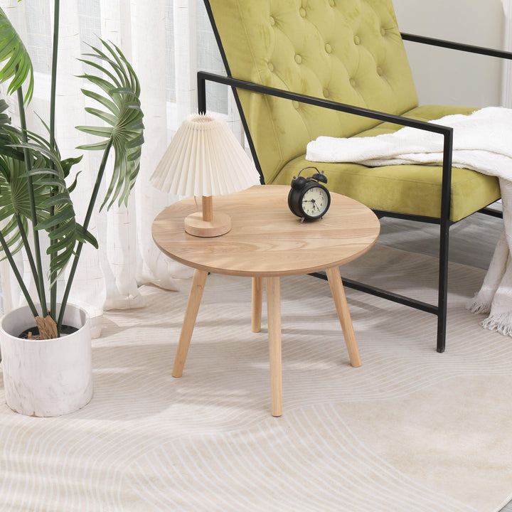 Table d'appoint en bois massif coloris naturel